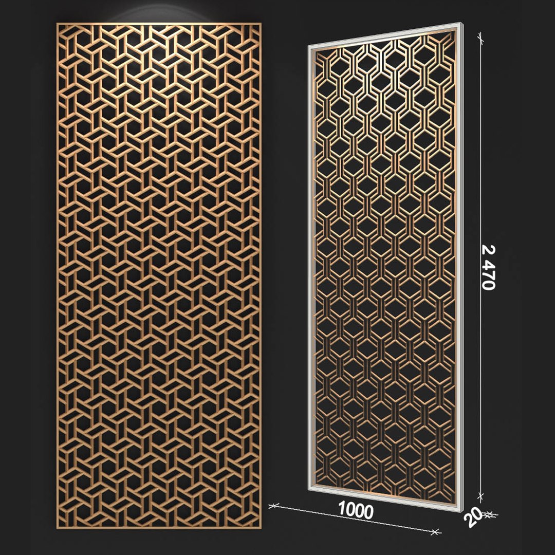 3D Decorative Partitions Patterns - TurboSquid 1351929