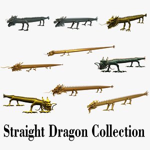 3d chinese straight dragon