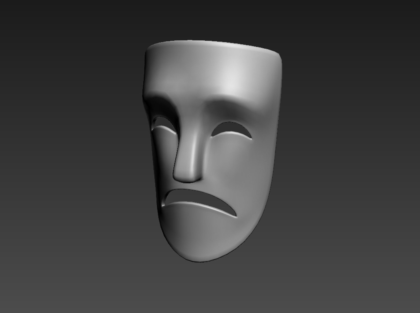 Theater Sad Mask 3D Model - TurboSquid 1423222