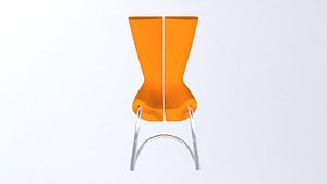 3D chair orange