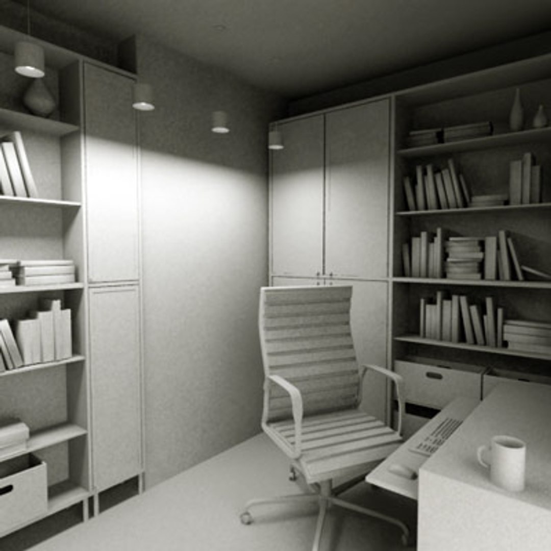 3d Study Room Model