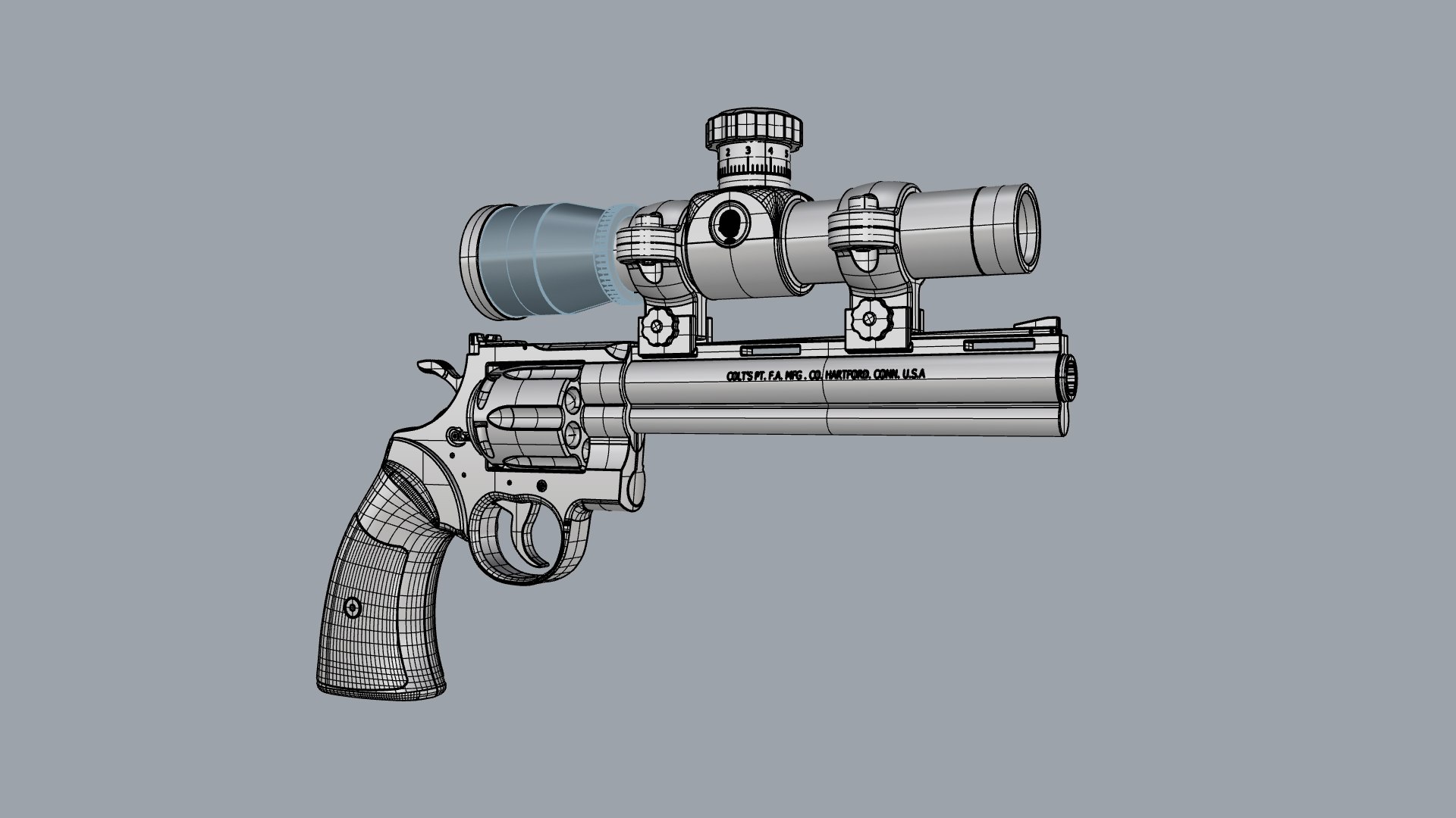 Colt Python Pistol With Inner Workings 3D Model - TurboSquid 2409213