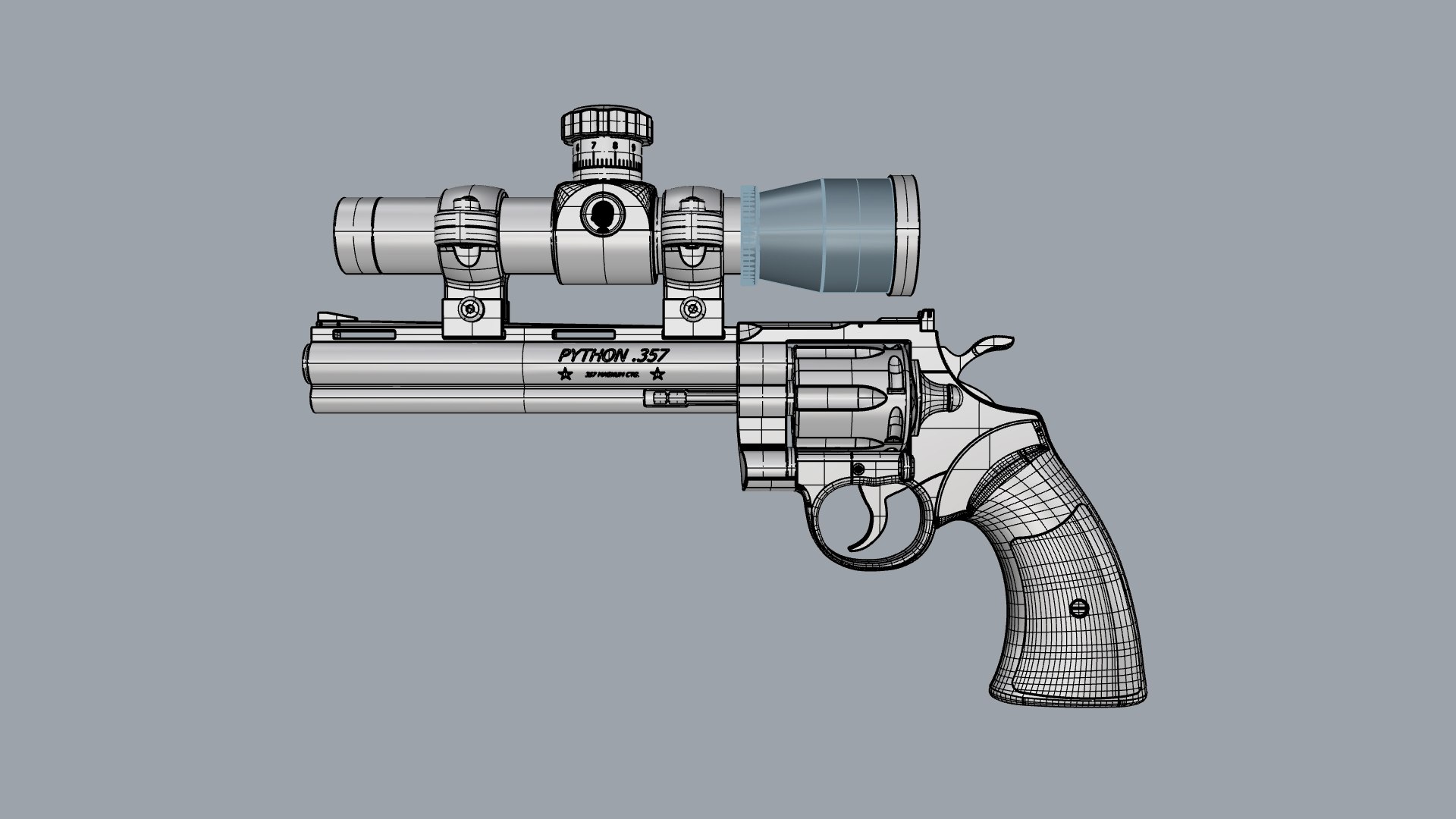 Colt Python Pistol With Inner Workings 3D Model - TurboSquid 2409213