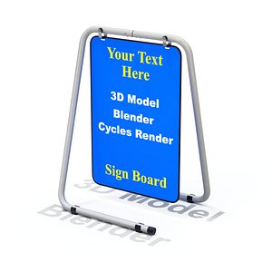 3D model street sign