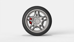 Car Wheel Tire with Rim 02