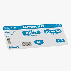 Blue Boarding Pass