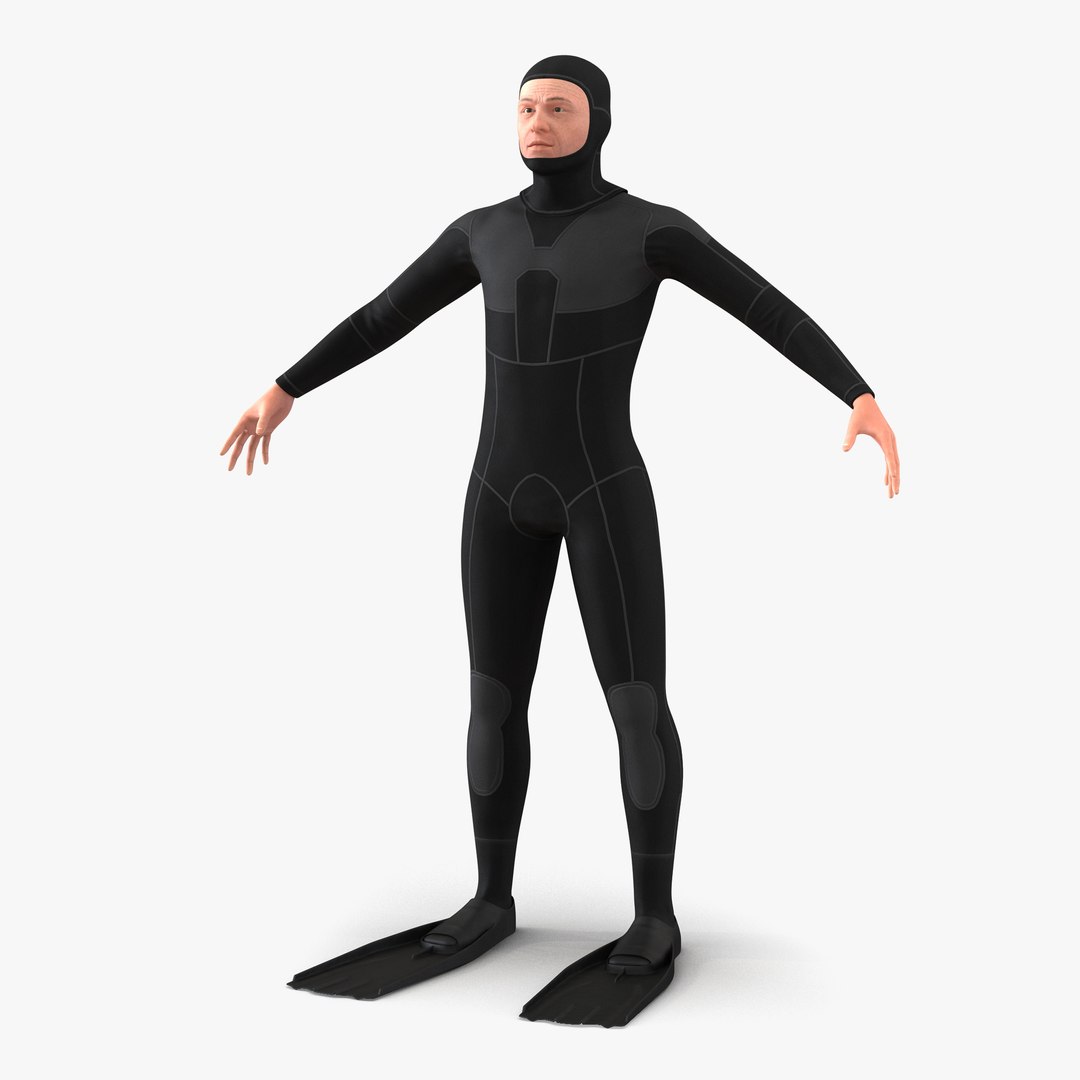 Diver 2 3D model preview