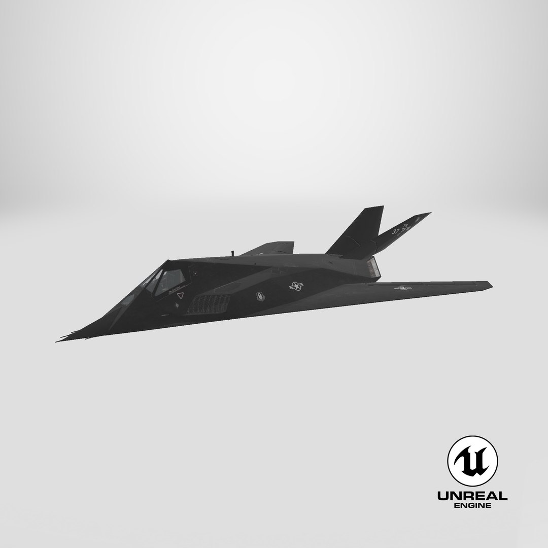 Stealth Aircraft F-117 Nighthawk in Flight Simplified 3D model https://p.turbosquid.com/ts-thumb/09/f28ztp/7Y/stemcell_unreal_render/png/1738140995/1920x1080/fit_q87/9cc3210f188d09bda8da44e3c675398993bcc724/stemcell_unreal_render.jpg