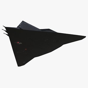 Stealth Aircraft F-117 Nighthawk in Flight Simplified