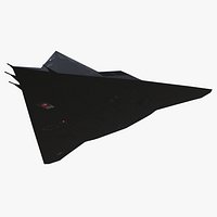 Stealth Aircraft F-117 Nighthawk in Flight Simplified