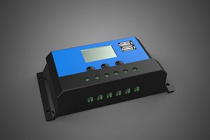 3D model SOLAR CELL PANEL CONTROLLER BATTERY CHARGE PWM PV REGULATOR USB