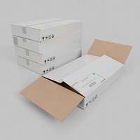 White Cardboard Box R-461 - Rigged and Customizable