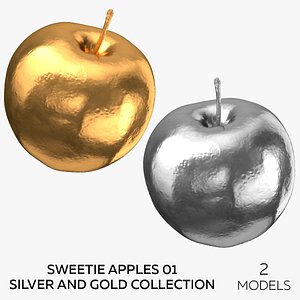 3D Sweetie Apples 01 Silver and Gold Collection - 2 models