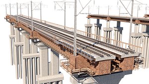 Railway bridge model