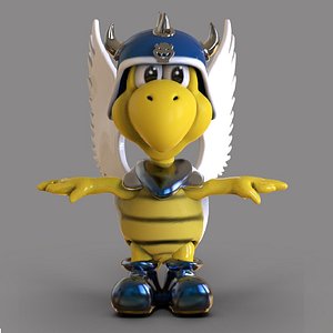 3D Blue Shell Koopa Troopa