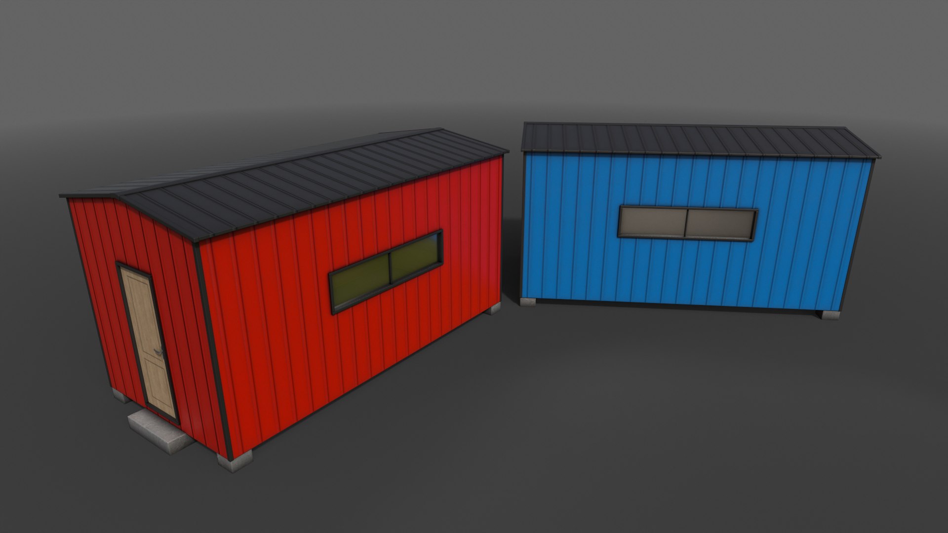 PBR Shed House B 20ft V2 3D Model - TurboSquid 2116235