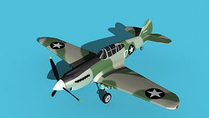 3D Curtiss P-40B Warhawk V07 USAAF