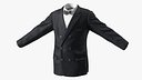 Mens Glitter Blazer Jacket With Bow Tie