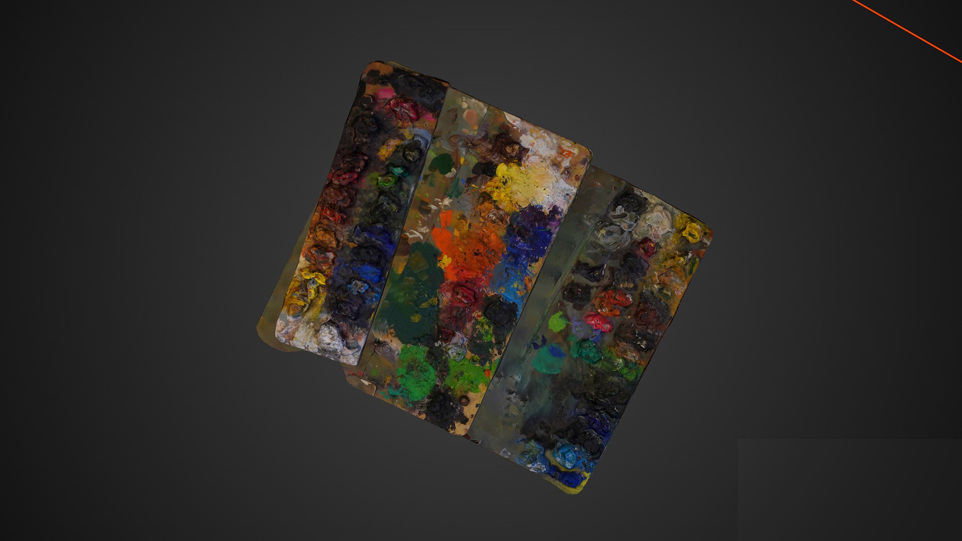 3D Game Ready Ink Pallete Model - TurboSquid 2045875