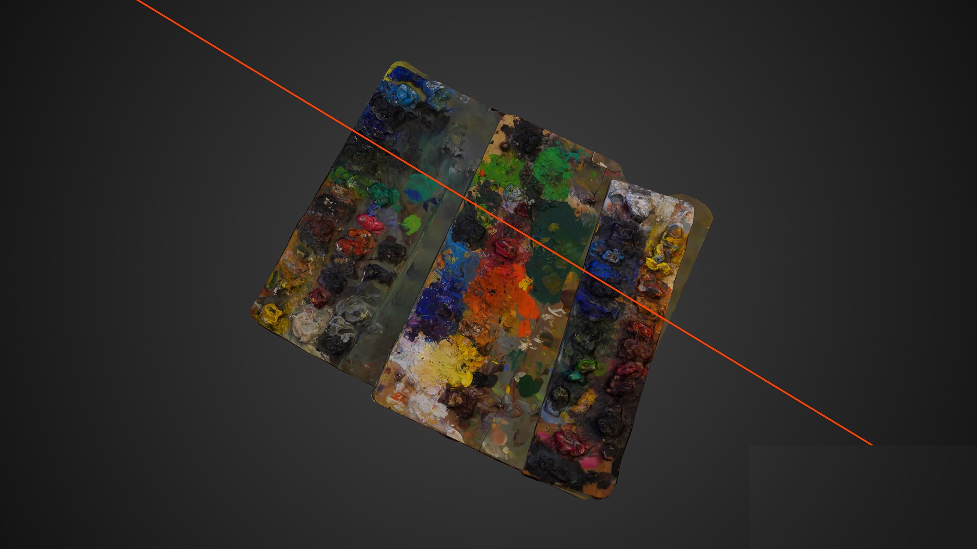 3D Game Ready Ink Pallete Model - TurboSquid 2045875