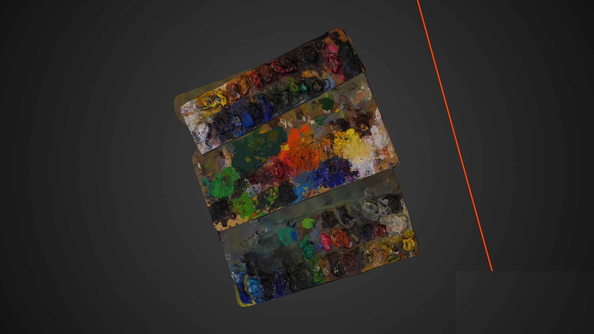 3D Game Ready Ink Pallete Model - TurboSquid 2045875