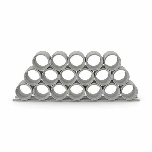 Concrete Pipes Stack 3D model - TurboSquid 1991265