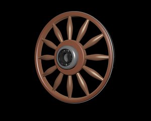 wagon wheel 3D