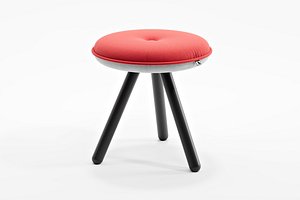 3D model Stool Upholstered - NET WORK PLACE Organic
