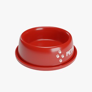 Pet Bowl Red 3D model