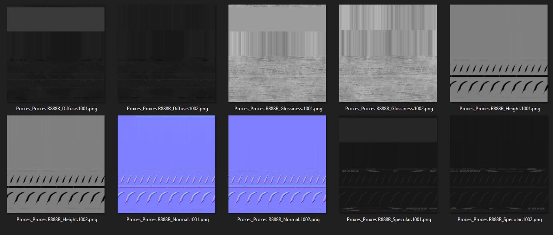 Toyo Proxes R888R Real World Details 3D https://p.turbosquid.com/ts-thumb/0A/ByLVCS/wt/tex/jpg/1617367749/1920x1080/fit_q87/4aaf6db537a626a87c34c674146c8984c9c56956/tex.jpg