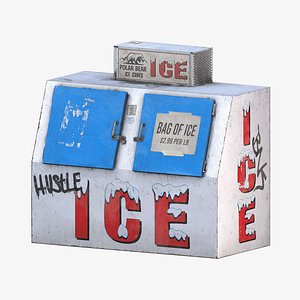 3D Worn Ice Vending Machine Box Gas Station Prop