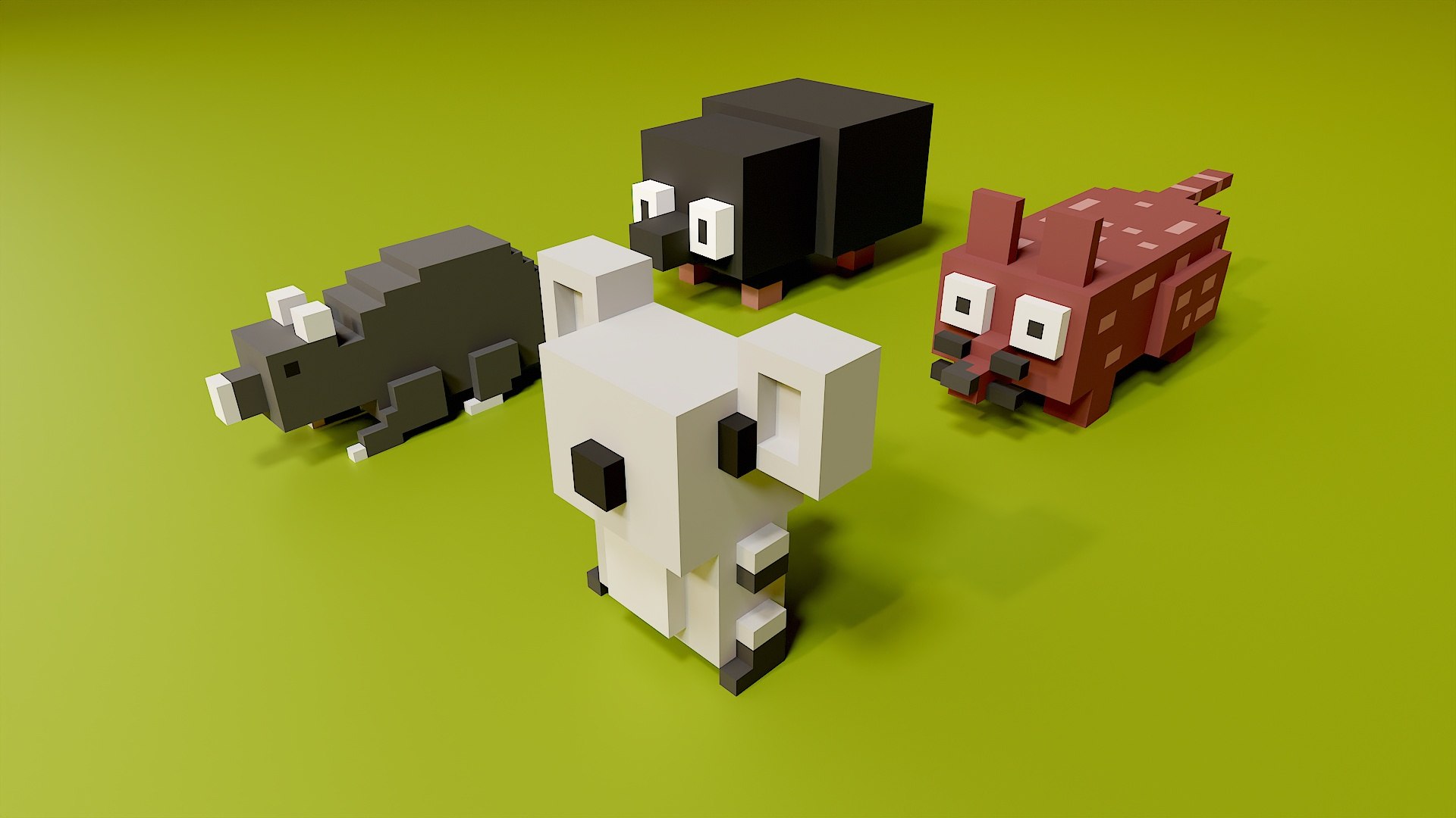 3D Model Rat Voxel Art Pack 3d Model - TurboSquid 2182622
