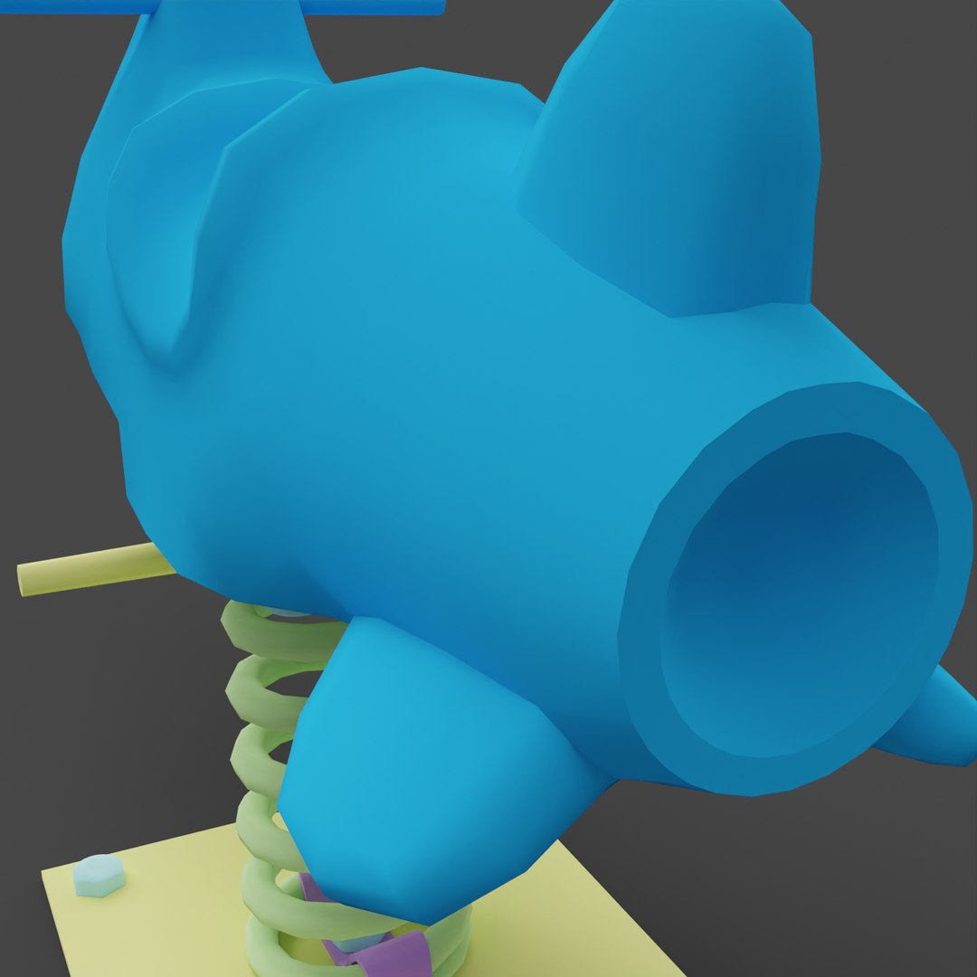 3D Rocket Spring Rider in Old Vintage Post Apocalyptic Style model ...