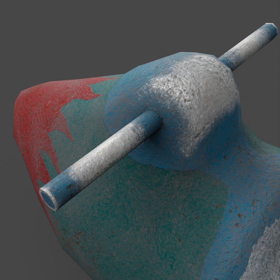 3D Rocket Spring Rider in Old Vintage Post Apocalyptic Style model ...