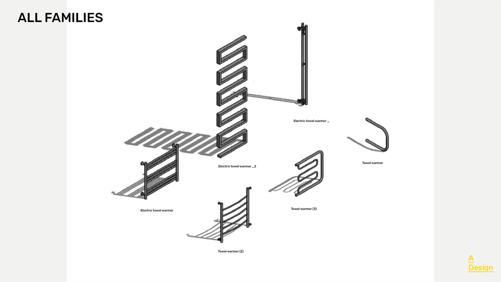 3D Towel Warmers Pack Of Revit Families TurboSquid 2017239