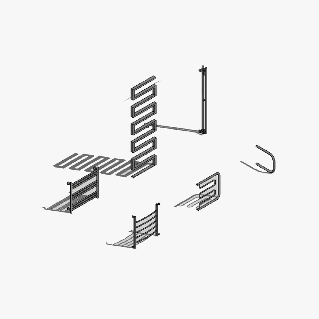 3D Towel Warmers Pack Of Revit Families TurboSquid 2017239