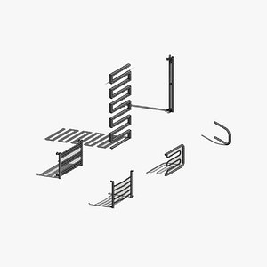 3D Towel warmers - Pack of revit families