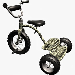 3d dwg army boy tricycle