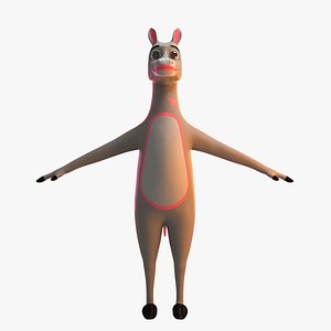Stylized Female Donkey NoRig