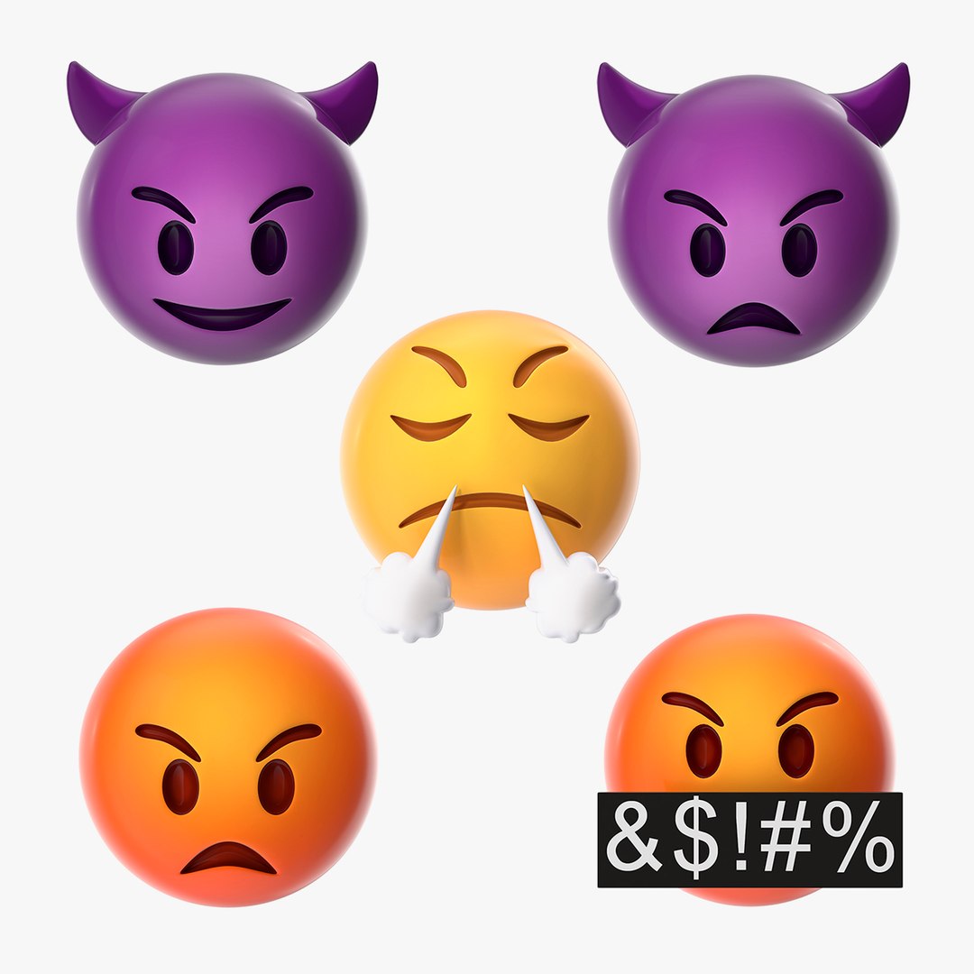 Angry Cat Emoji 3D Icon download in PNG, OBJ or Blend format