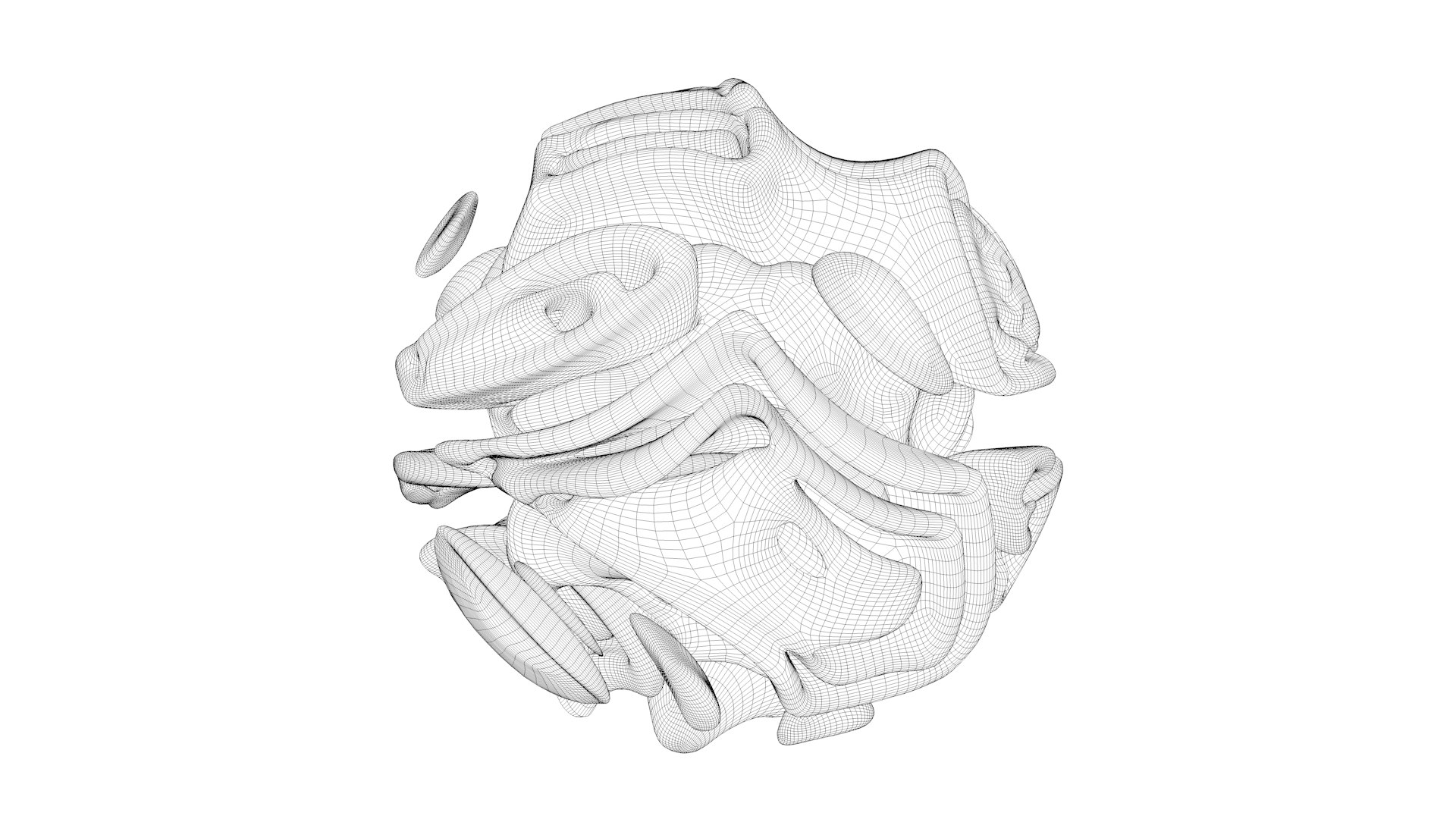 Geometric Spherical Abstract Sculpture Shape Orb Design Model ...