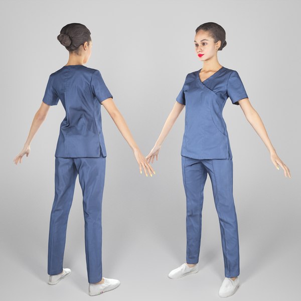 3D human beautiful young woman