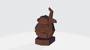 Panda on a branch 3D model