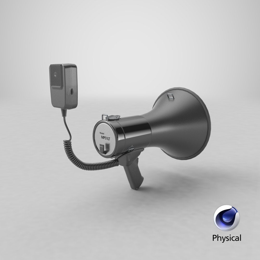 Megaphone Handheld Loudspeaker Speaker 3D Model - TurboSquid 1640781
