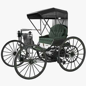 1893 dureya automobile replica 3D model