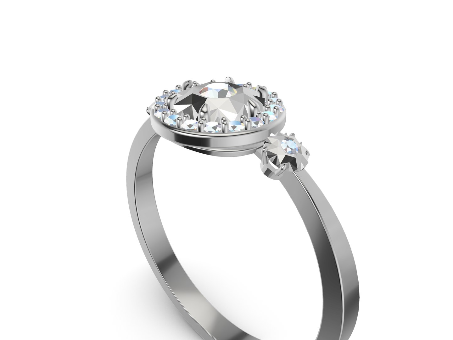 Engagement Ring Miracle Plate Setting 3D Model - TurboSquid 2323287