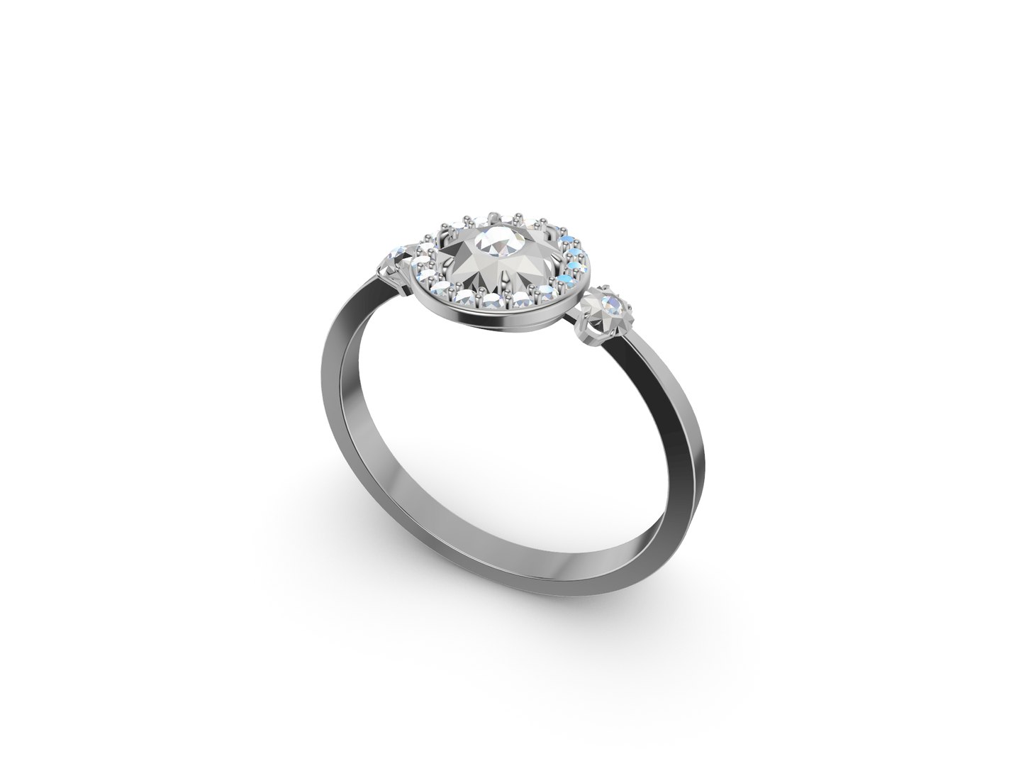 Engagement Ring Miracle Plate Setting 3D Model - TurboSquid 2323287