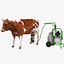 Portable Milking Machine 1 with Cow