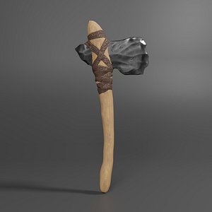 3D Primal stone axe model