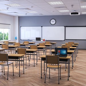 Classroom Interior Scene model
